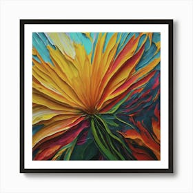 Abstract Flower Painting 1 Art Print