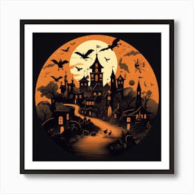 Halloween City Art Print