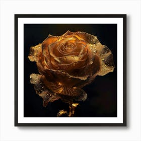 Golden Rose Art Print