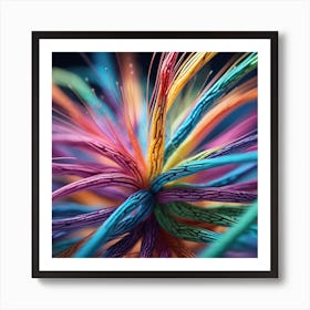 Colorful Wires 37 Art Print
