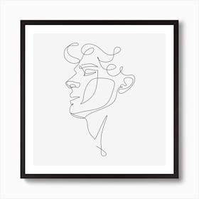 Male Line drawing art Art Print