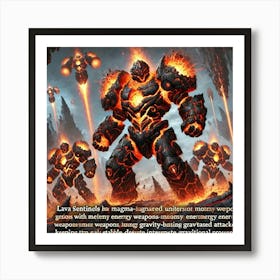 Lava Sentinels Heavy Ground Defense Art Print