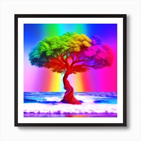 Rainbow Tree 18 Art Print