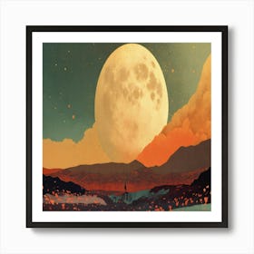 Full Moon In The Sky 3 Art Print