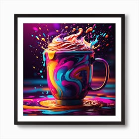 Colorful Coffee Cup Art Print