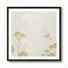 Asian Floral Wallpaper Art Print