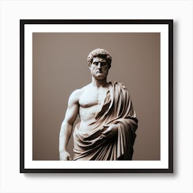 Portrait Of A Roman Statue Art Print