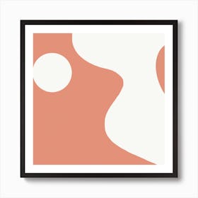 Minimal Pink Abstract Landscape Painting Art Print