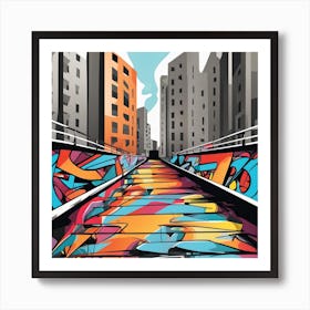 Street Bridge Art Art Print