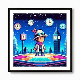 8-bit time-traveling adventure 1 Art Print