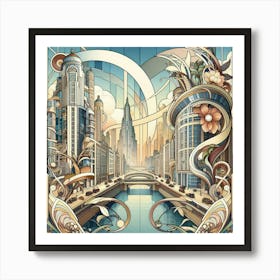 Futuristic Cityscape 49 Art Print