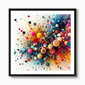 Abstract colorful spots 2 Art Print