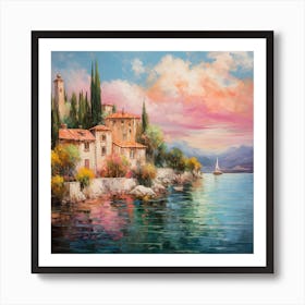 Cerulean Twilight Reflections 1 Art Print