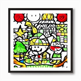 Stained Glass Art Art Print