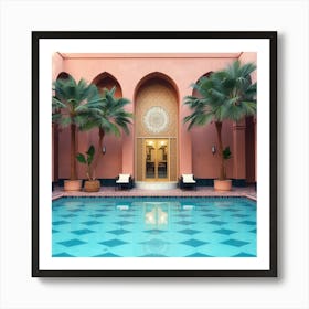 Pool At The Marrakech Hotel Art Print