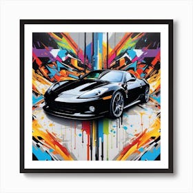 Black Sports Car 2 Art Print