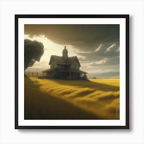 House In The Field 2 Art Print