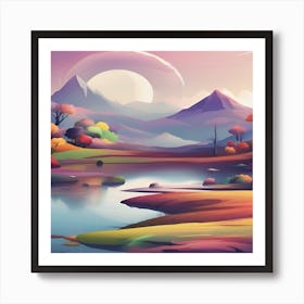 Landscape Painting Art Print