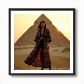 Egyptian Woman In Robe Art Print