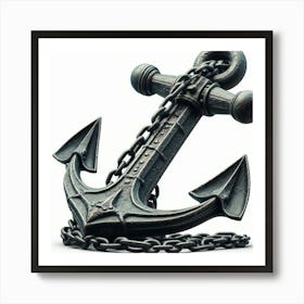 Old Ship Anchor 2 Nautical Art Print