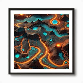 Lava Landscape Art Print