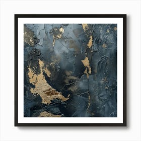 Gold And Black 32 Art Print