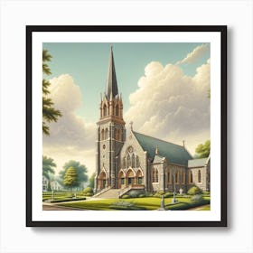 Church In The Countryside Affiche