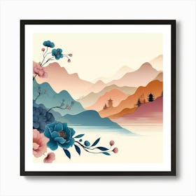 Chinese Landscape Painting 5 Art Print