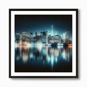 New York City At Night 1 Art Print