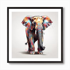 Colorful Elephant Art Print