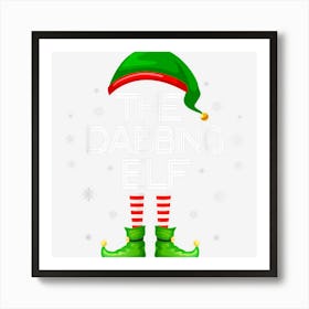 The Dabbing Elf Funny Group Matching Christmas Pajamas Art Print