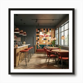 Coffee Shop Interior Art Print