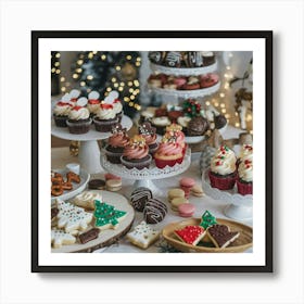 A Photo Of A Christmas Dessert Table Wit Lh9glhu Rgyty52 S9tu7q O8gboxijscwhbj4iwlo2gq Art Print