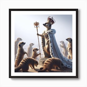 King Meerkat Art Print