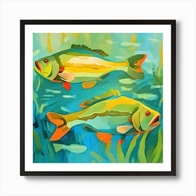 Two Fish In The Water Art Print