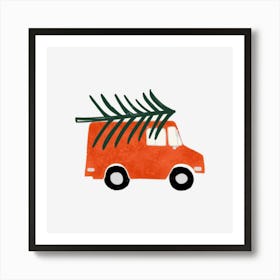 Christmas Truck Art Print