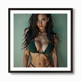 Sexy Woman In Bikini Art Print