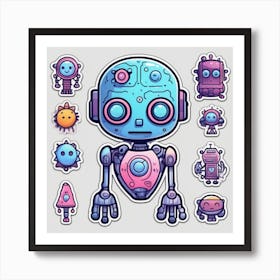 Robots 4 Art Print