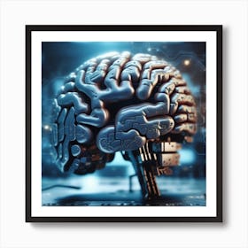 Artificial Intelligence Brain 23 Art Print