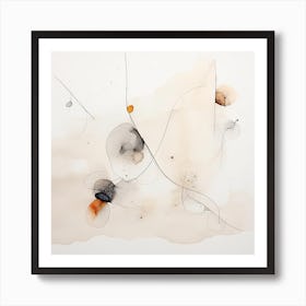Abstract Organic Minimalist Shapes In Muted Colors 7 Art Print