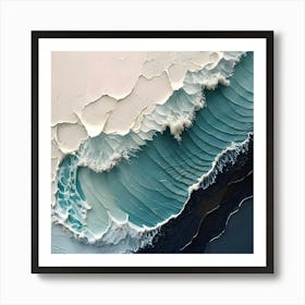 Abstract Wave Painting 6 Art Print