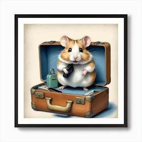 Hamster In Suitcase 1 Poster