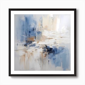 AI Azure Whispers Waltz Art Print