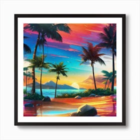 Tropical Sunset 6 Art Print