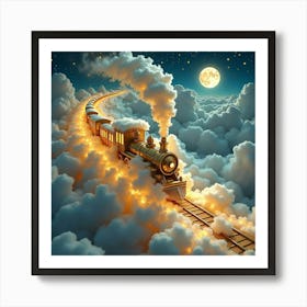 Train In The Clouds Art Print