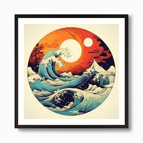 Great Wave Off Kanagawa 12 Art Print