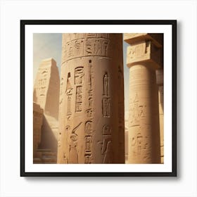 Egyptian Pillars 1 Art Print