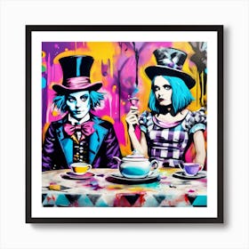 Alice And The Mad Hatter Art Print