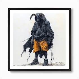 Goat art style Art Print