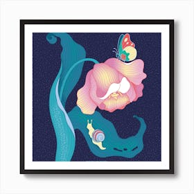 Summer Night Song Square Art Print